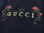 Gucci 90's Embroidered Bootleg Crewneck Large *Navy*