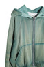 Reconstructed Green Sun-Faded Heavyweight Hoodie w/ Moncler Lining 1/1 (Boxy XL/XXL)