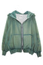 Reconstructed Green Sun-Faded Heavyweight Hoodie w/ Moncler Lining 1/1 (Boxy XL/XXL)