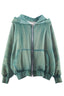 Reconstructed Green Sun-Faded Heavyweight Hoodie w/ Moncler Lining 1/1 (Boxy XL/XXL)
