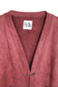 Elevated Burgundy Hand-dyed Cardigan Boxy XXL