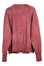 Elevated Burgundy Hand-dyed Cardigan Boxy XXL