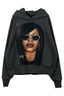 Reworked Aaliyah Tribute Hoodie Vintage Black Boxy XXL *1 of 1*